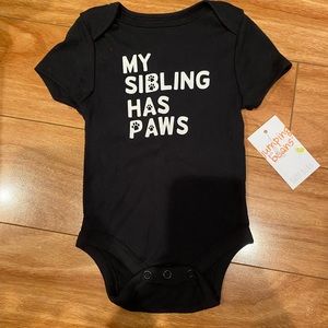 🌺 3/$15 3M My Sibling Has Paws onesie